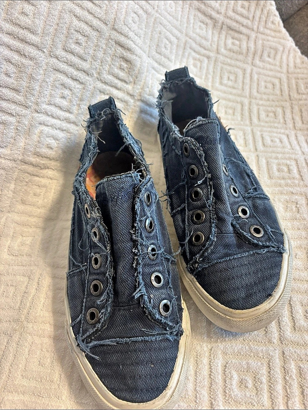 Blowfish Distressed Sneakers in Blue
